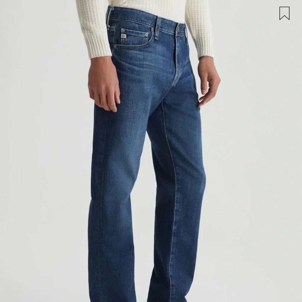 AG Adriano Goldschmied Tailored Leg Denim 360 Dark Blue Straight Jeans